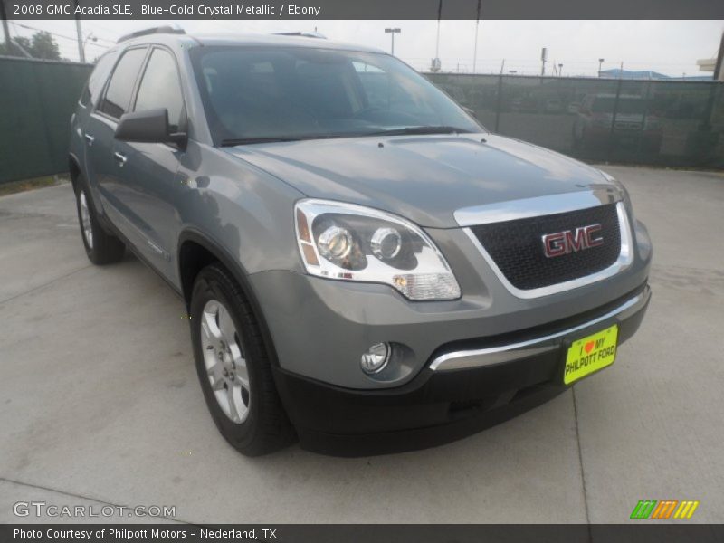 Blue-Gold Crystal Metallic / Ebony 2008 GMC Acadia SLE