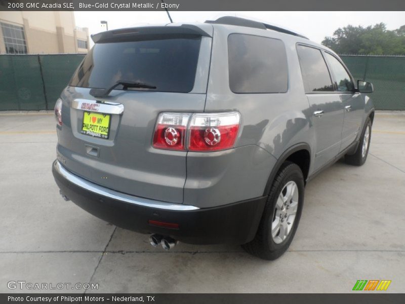 Blue-Gold Crystal Metallic / Ebony 2008 GMC Acadia SLE