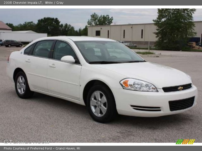 White / Gray 2008 Chevrolet Impala LT