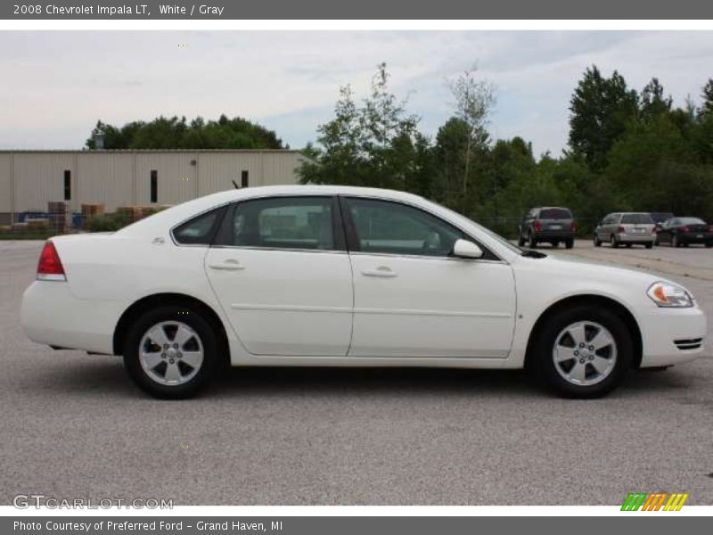 White / Gray 2008 Chevrolet Impala LT