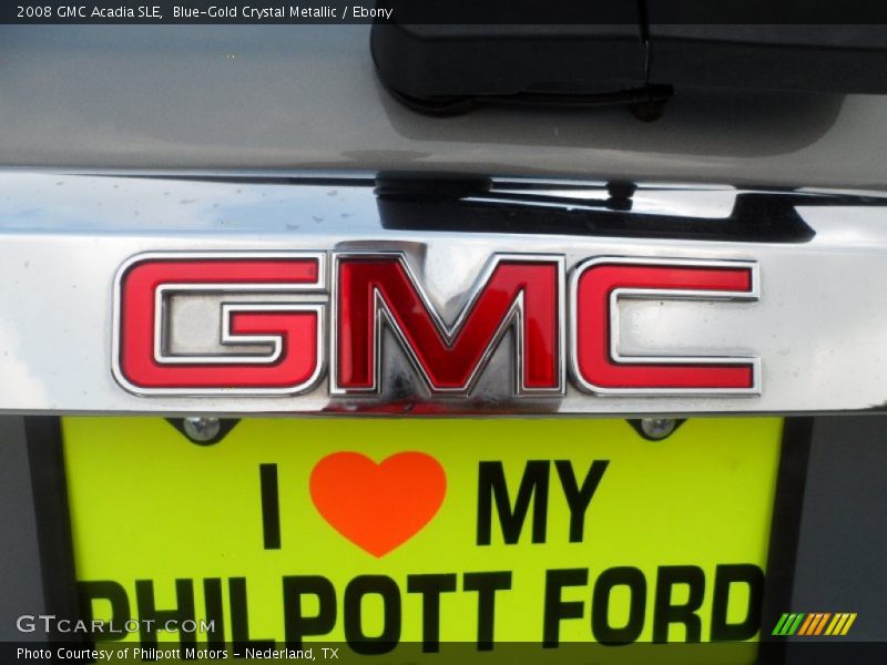 Blue-Gold Crystal Metallic / Ebony 2008 GMC Acadia SLE