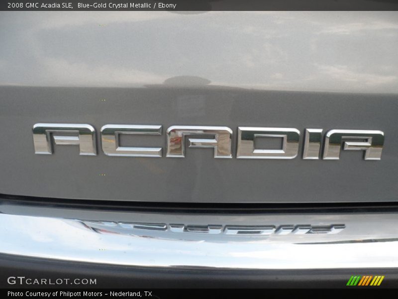 Blue-Gold Crystal Metallic / Ebony 2008 GMC Acadia SLE