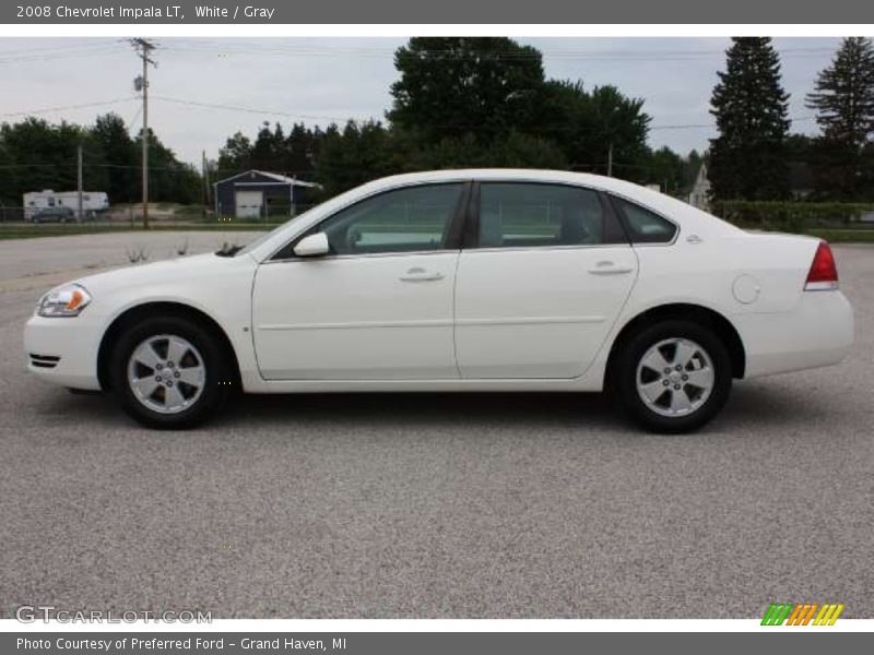 White / Gray 2008 Chevrolet Impala LT