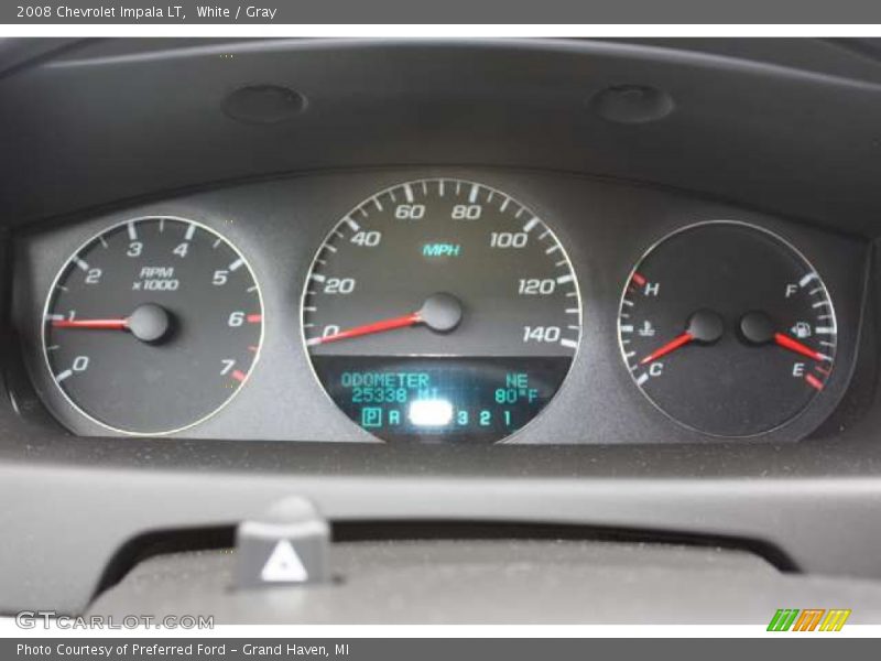 White / Gray 2008 Chevrolet Impala LT