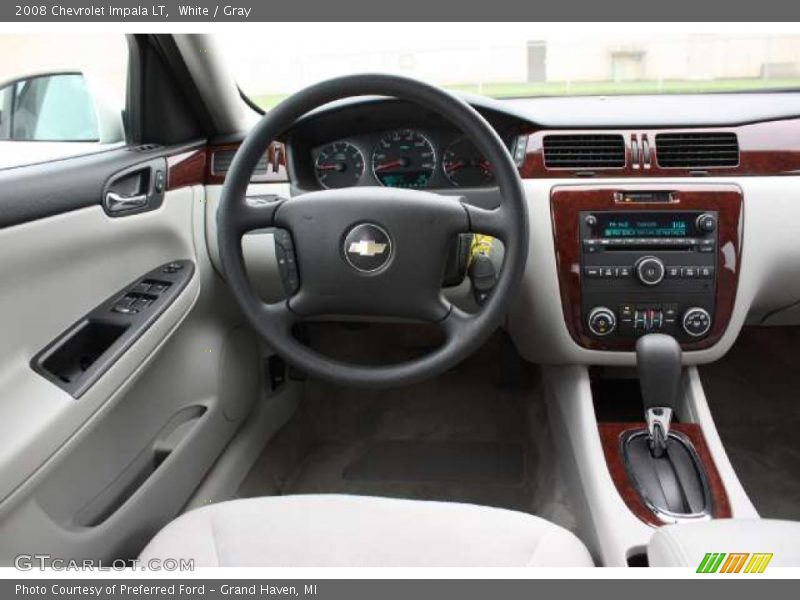 White / Gray 2008 Chevrolet Impala LT
