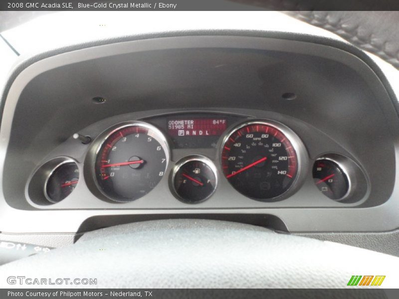 Blue-Gold Crystal Metallic / Ebony 2008 GMC Acadia SLE