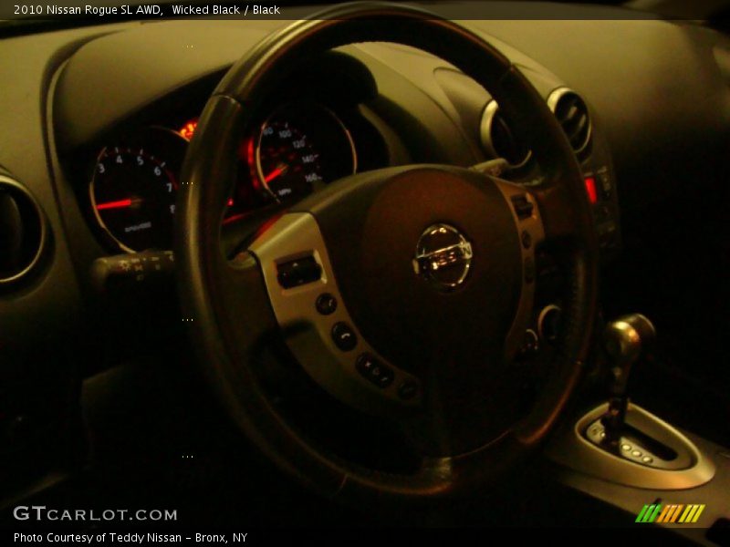 Wicked Black / Black 2010 Nissan Rogue SL AWD