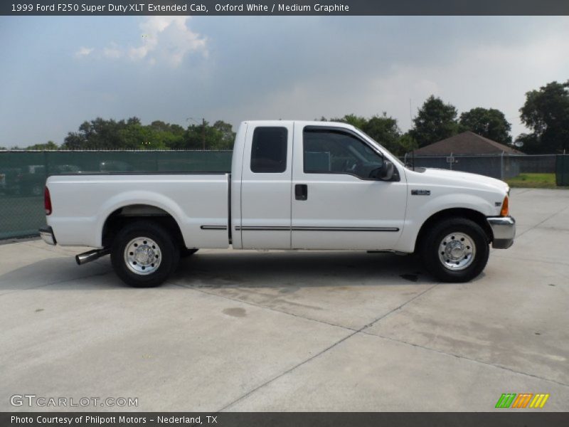 Oxford White / Medium Graphite 1999 Ford F250 Super Duty XLT Extended Cab