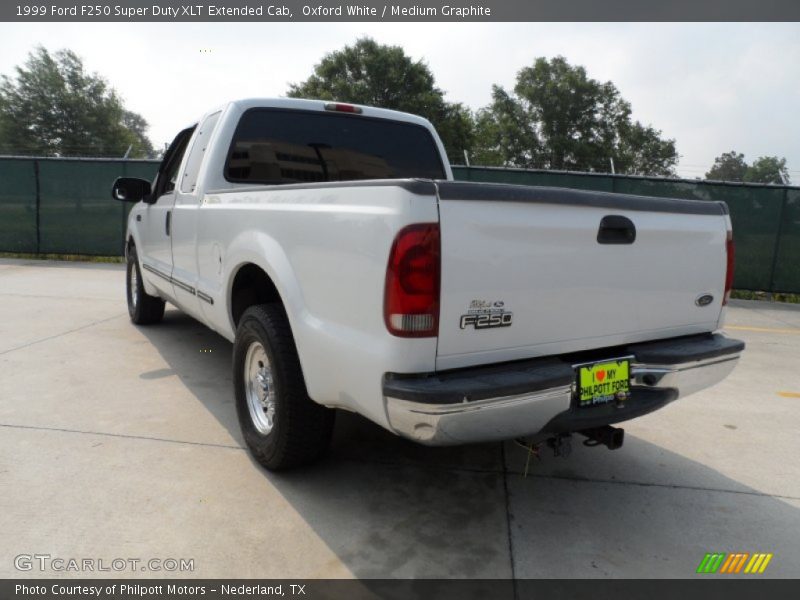 Oxford White / Medium Graphite 1999 Ford F250 Super Duty XLT Extended Cab