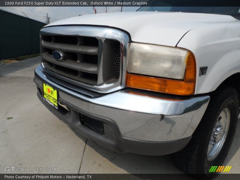 Oxford White / Medium Graphite 1999 Ford F250 Super Duty XLT Extended Cab