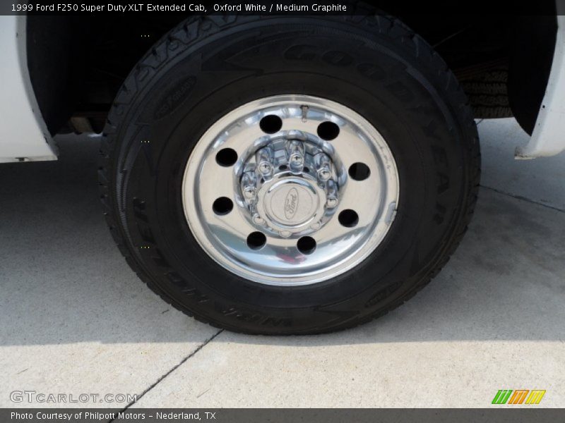 Oxford White / Medium Graphite 1999 Ford F250 Super Duty XLT Extended Cab