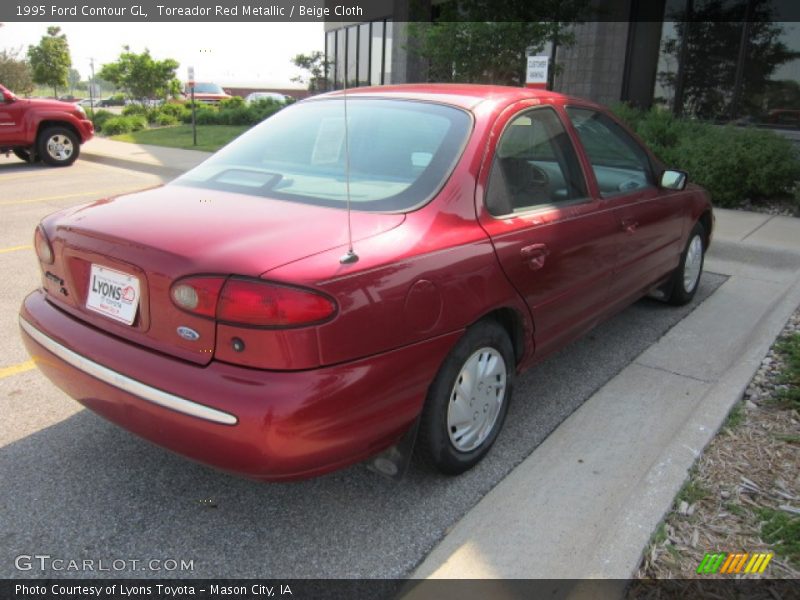 Toreador Red Metallic / Beige Cloth 1995 Ford Contour GL