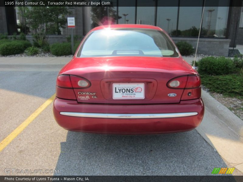 Toreador Red Metallic / Beige Cloth 1995 Ford Contour GL