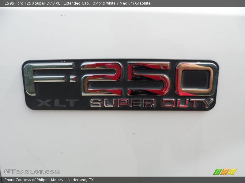 Oxford White / Medium Graphite 1999 Ford F250 Super Duty XLT Extended Cab