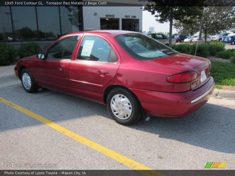 Toreador Red Metallic / Beige Cloth 1995 Ford Contour GL