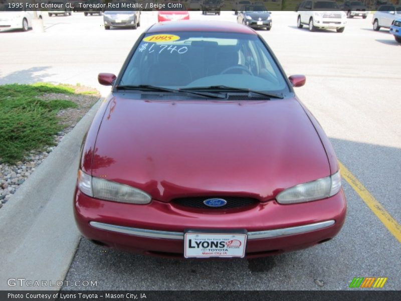 Toreador Red Metallic / Beige Cloth 1995 Ford Contour GL