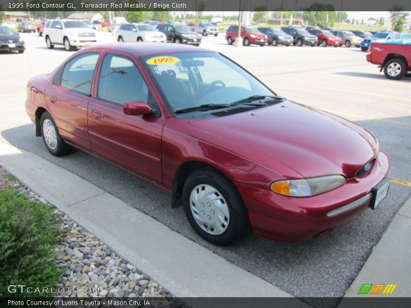 Toreador Red Metallic / Beige Cloth 1995 Ford Contour GL