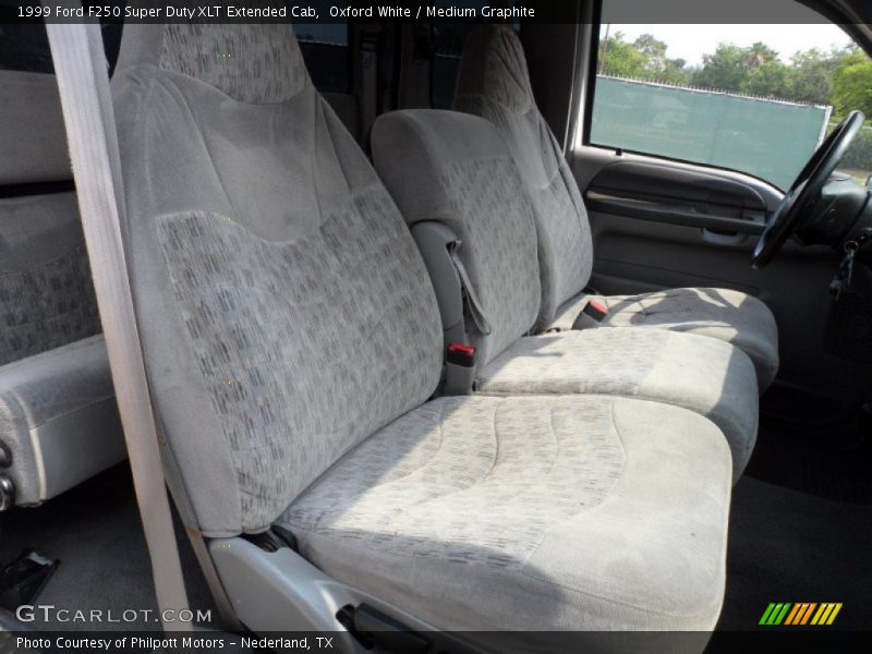 Oxford White / Medium Graphite 1999 Ford F250 Super Duty XLT Extended Cab