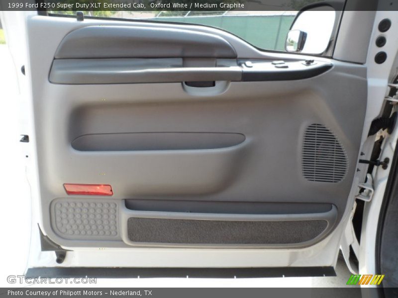 Oxford White / Medium Graphite 1999 Ford F250 Super Duty XLT Extended Cab