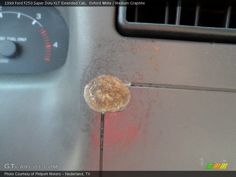 Oxford White / Medium Graphite 1999 Ford F250 Super Duty XLT Extended Cab