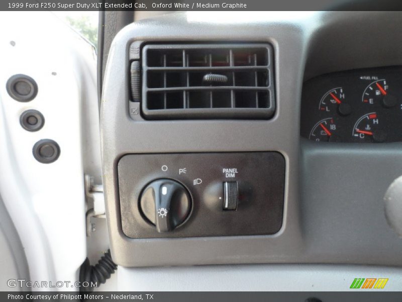 Oxford White / Medium Graphite 1999 Ford F250 Super Duty XLT Extended Cab