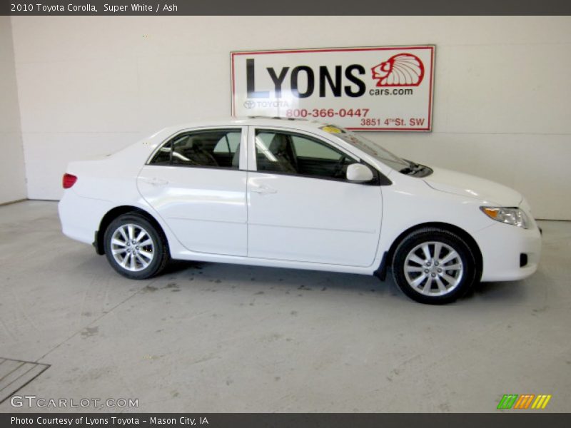 Super White / Ash 2010 Toyota Corolla