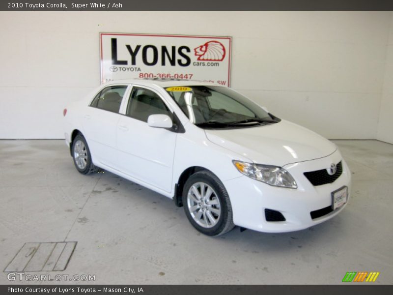 Super White / Ash 2010 Toyota Corolla