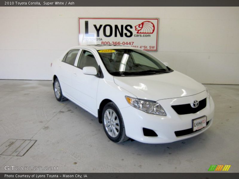 Super White / Ash 2010 Toyota Corolla