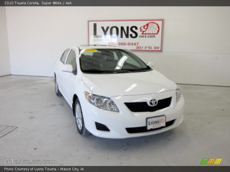 Super White / Ash 2010 Toyota Corolla
