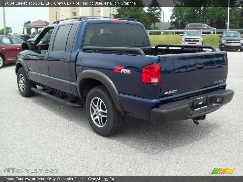 Indigo Blue Metallic / Graphite 2004 Chevrolet S10 LS ZR5 Crew Cab 4x4