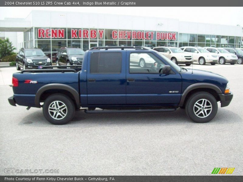 Indigo Blue Metallic / Graphite 2004 Chevrolet S10 LS ZR5 Crew Cab 4x4