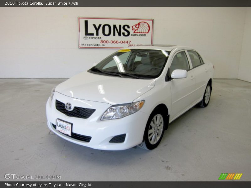 Super White / Ash 2010 Toyota Corolla