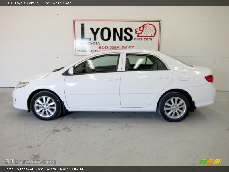 Super White / Ash 2010 Toyota Corolla