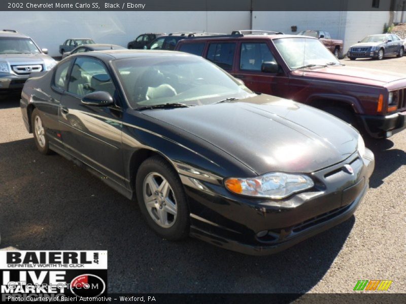 Black / Ebony 2002 Chevrolet Monte Carlo SS