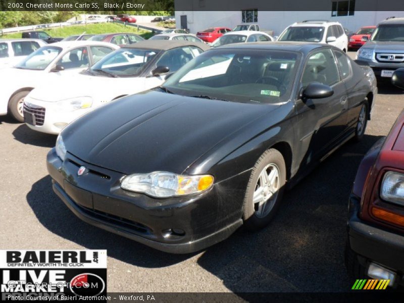 Black / Ebony 2002 Chevrolet Monte Carlo SS