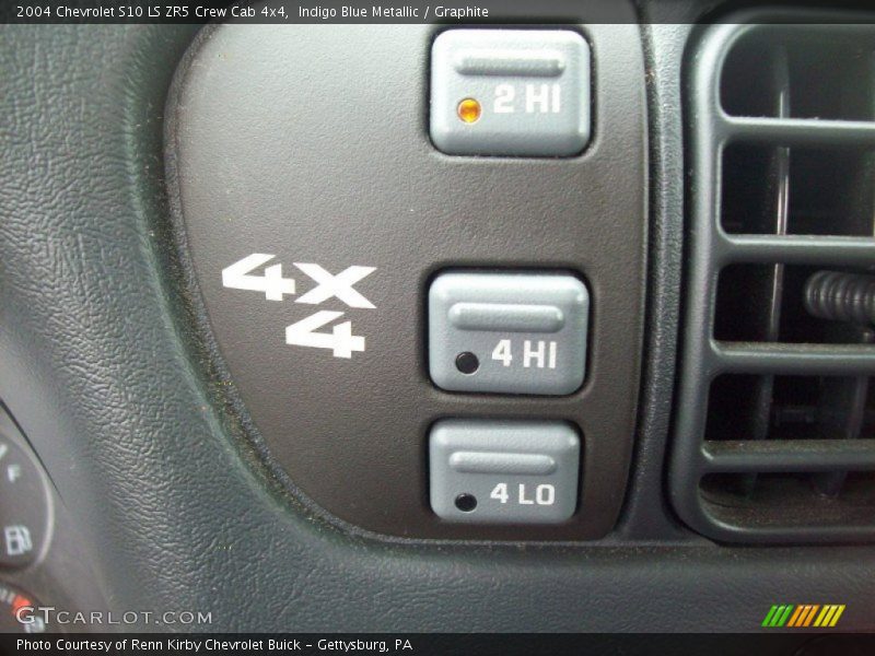 Controls of 2004 S10 LS ZR5 Crew Cab 4x4