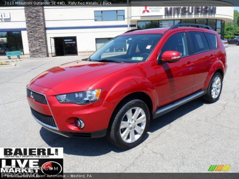 Rally Red Metallic / Black 2010 Mitsubishi Outlander SE 4WD