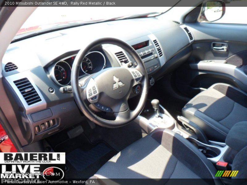Rally Red Metallic / Black 2010 Mitsubishi Outlander SE 4WD