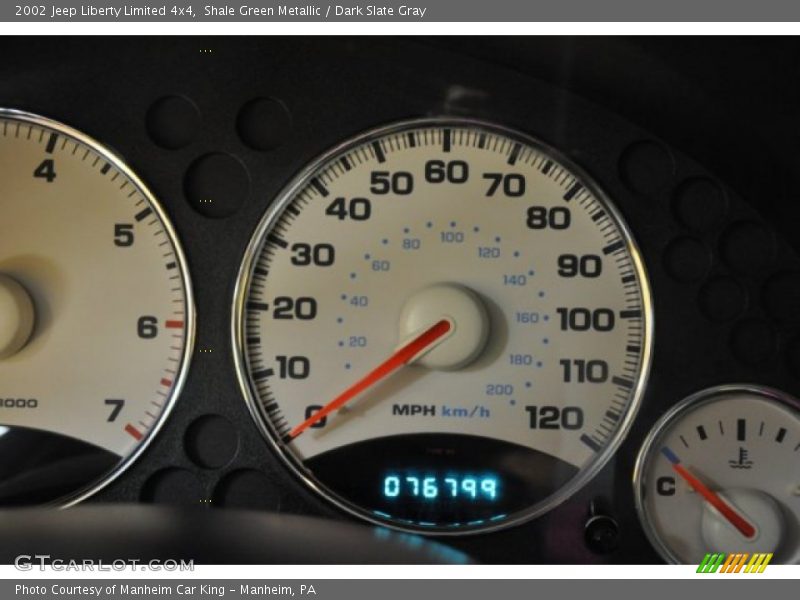 Shale Green Metallic / Dark Slate Gray 2002 Jeep Liberty Limited 4x4
