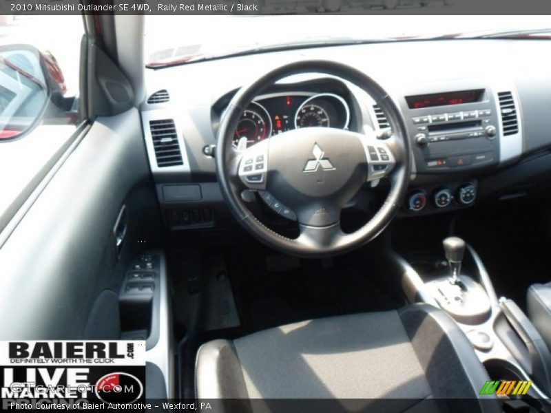 Rally Red Metallic / Black 2010 Mitsubishi Outlander SE 4WD