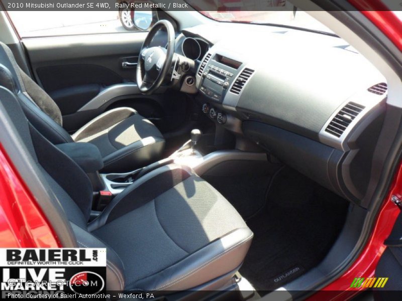 Rally Red Metallic / Black 2010 Mitsubishi Outlander SE 4WD