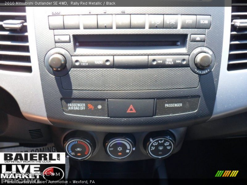 Rally Red Metallic / Black 2010 Mitsubishi Outlander SE 4WD