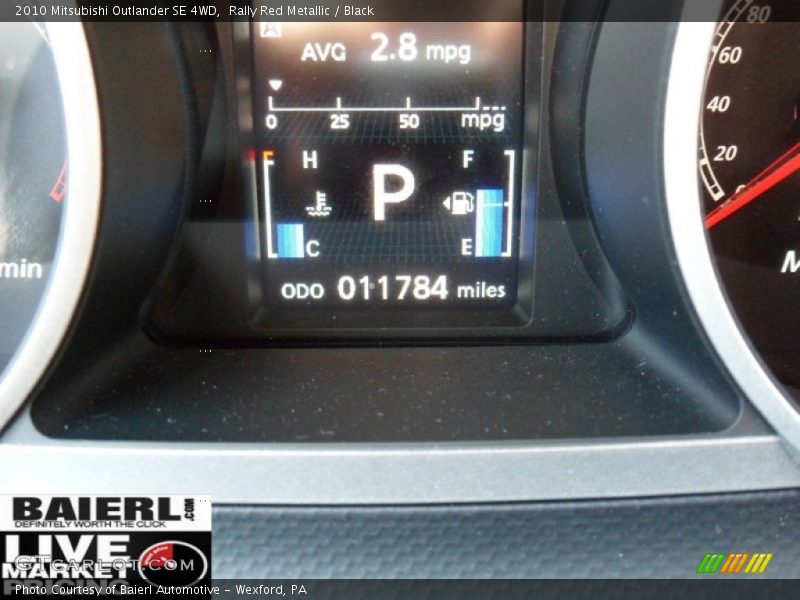 Rally Red Metallic / Black 2010 Mitsubishi Outlander SE 4WD