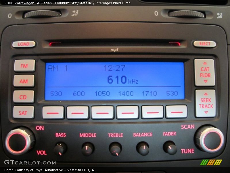 Platinum Gray Metallic / Interlagos Plaid Cloth 2008 Volkswagen GLI Sedan