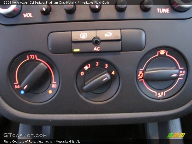 Platinum Gray Metallic / Interlagos Plaid Cloth 2008 Volkswagen GLI Sedan