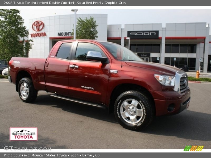 Salsa Red Pearl / Graphite Gray 2008 Toyota Tundra Limited Double Cab 4x4