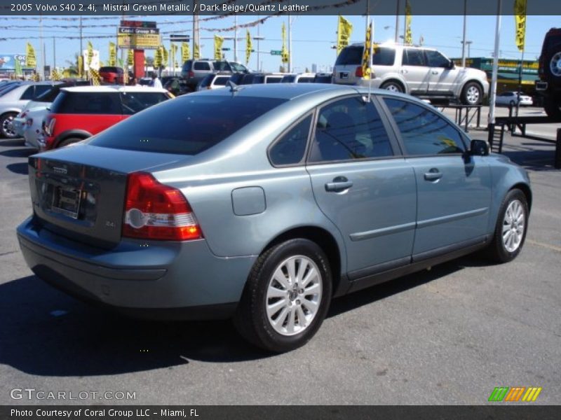 Mistral Green Metallic / Dark Beige/Quartz Leather 2005 Volvo S40 2.4i