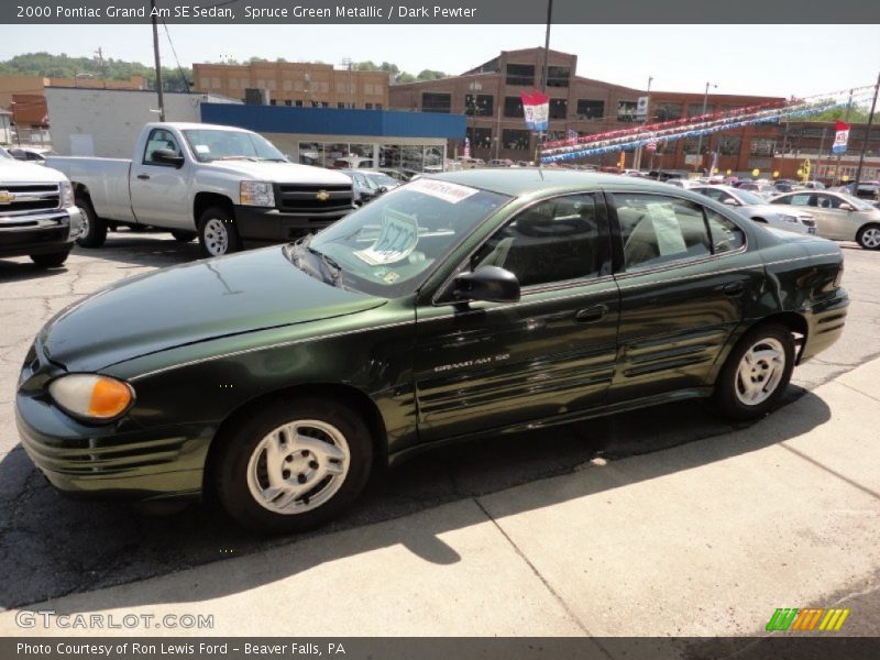 Spruce Green Metallic / Dark Pewter 2000 Pontiac Grand Am SE Sedan