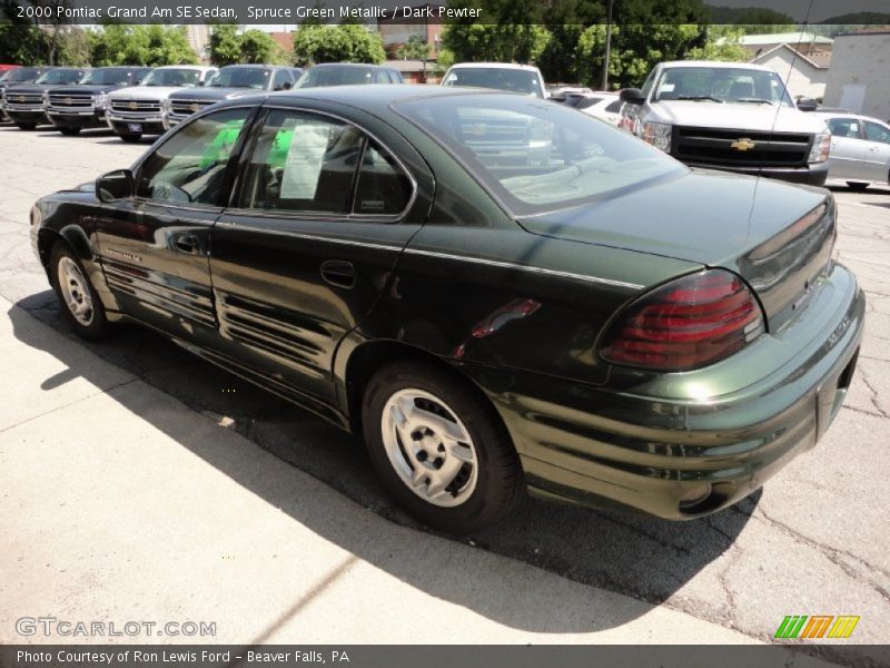 Spruce Green Metallic / Dark Pewter 2000 Pontiac Grand Am SE Sedan