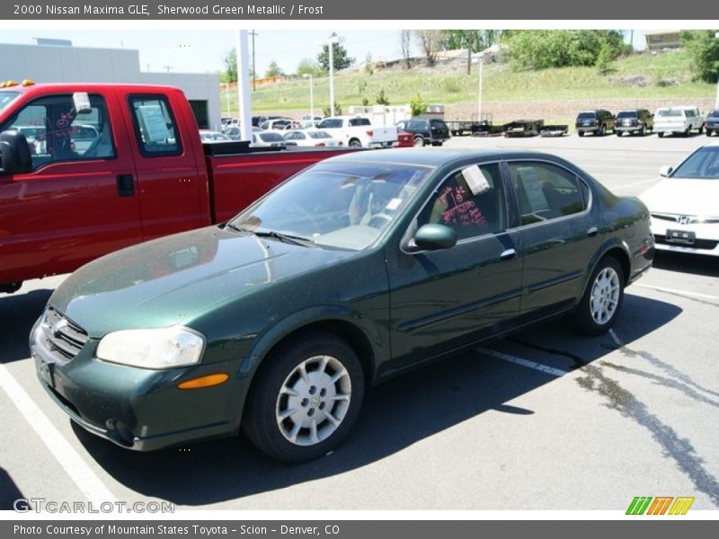 Sherwood Green Metallic / Frost 2000 Nissan Maxima GLE